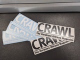 CRAWL 2x5 Inch Die-Cut Stickers